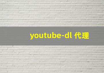 youtube-dl 代理